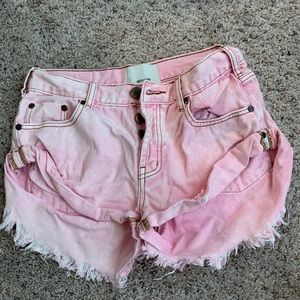 Pink One Teaspoon Bandits Shorts